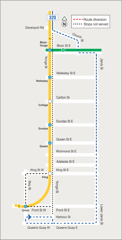 Map of route diversion