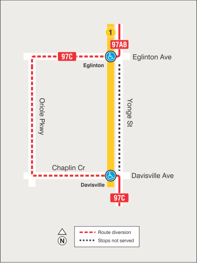 Map of route diversion