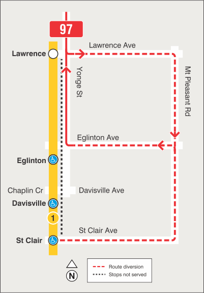 Map of route diversion