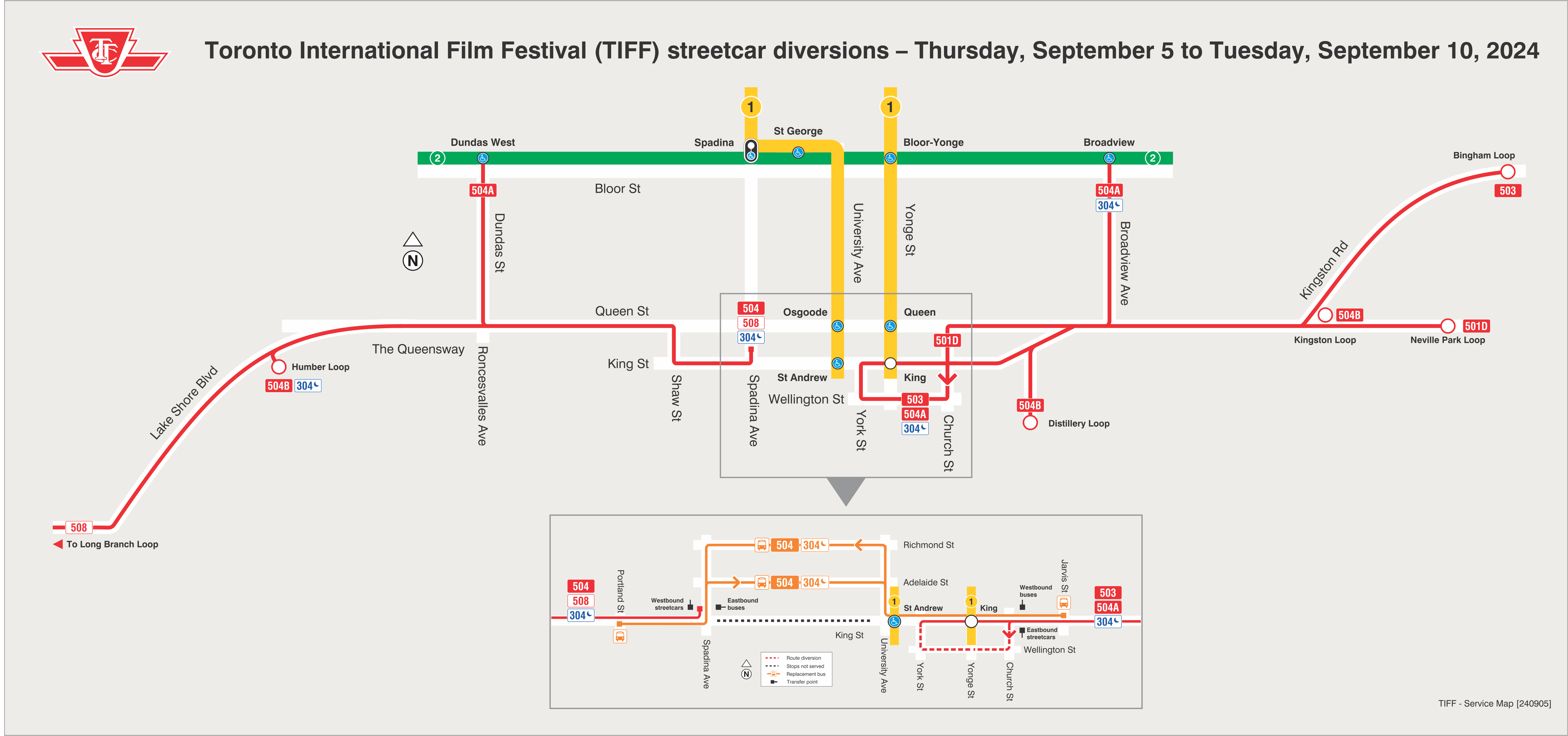 Map of route diversion