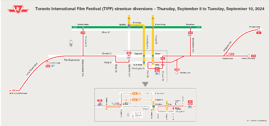 Map of route diversion