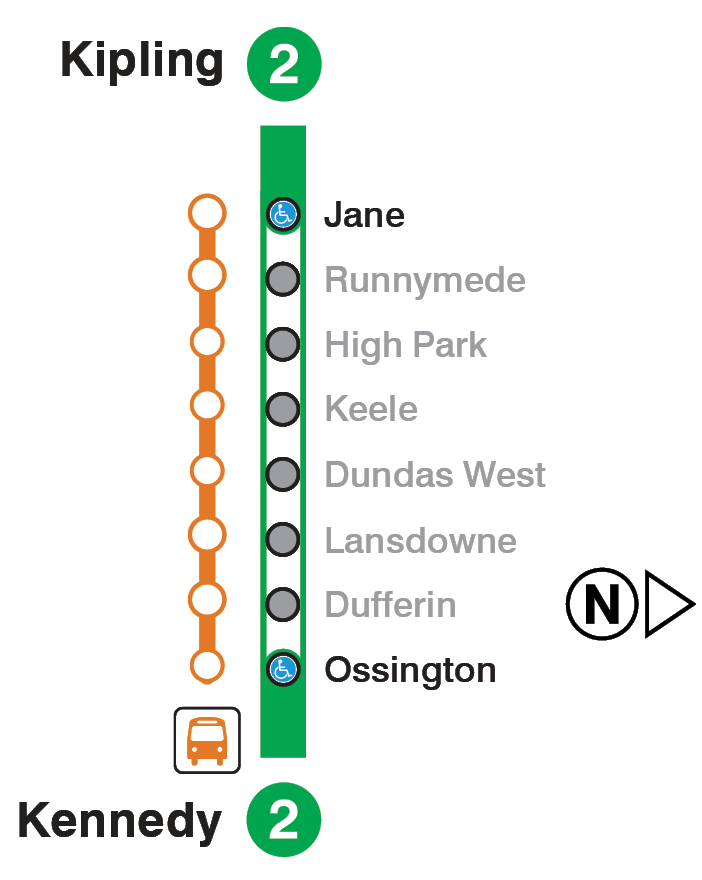 Map of subway closure