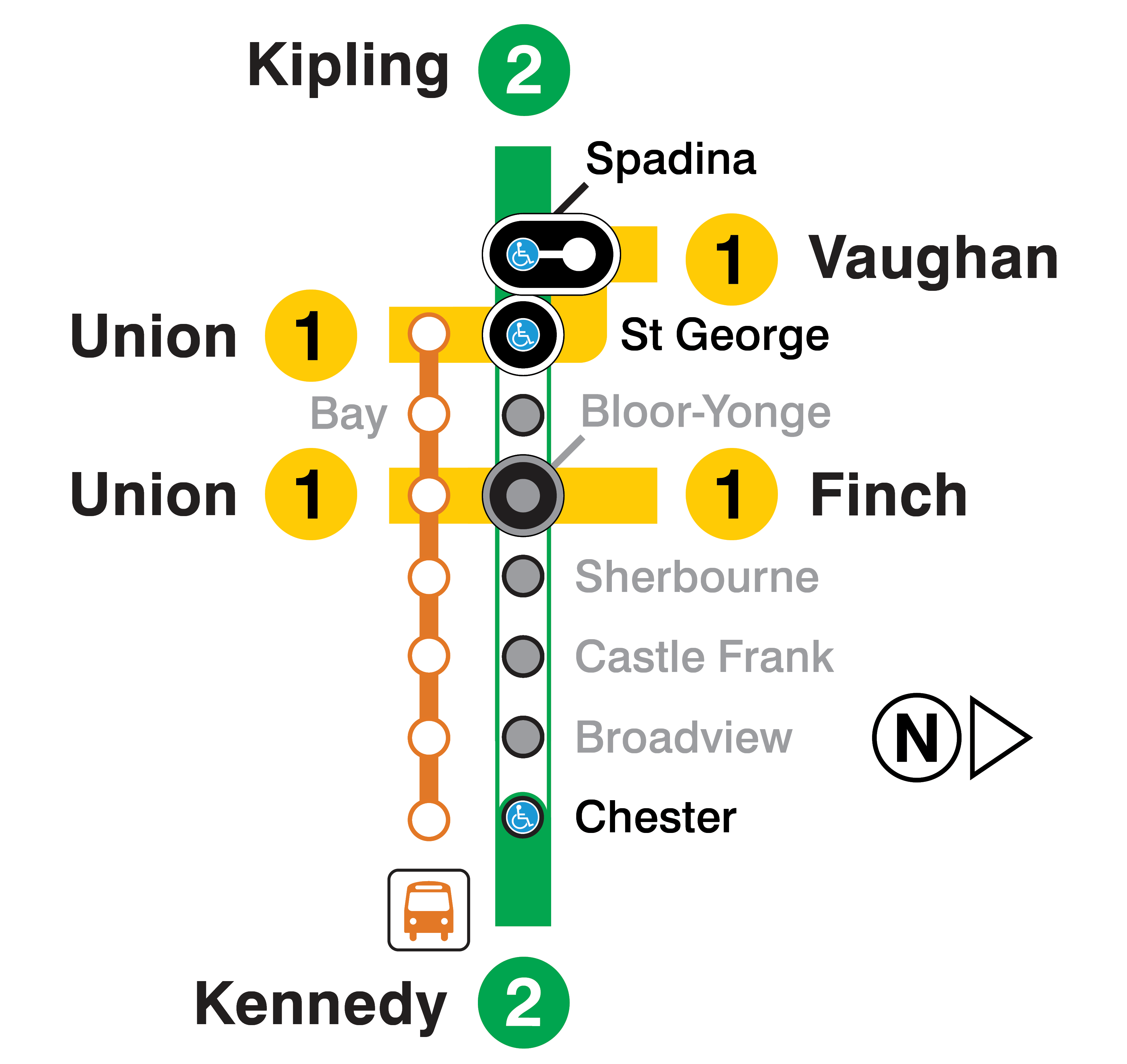 Map of subway closure
