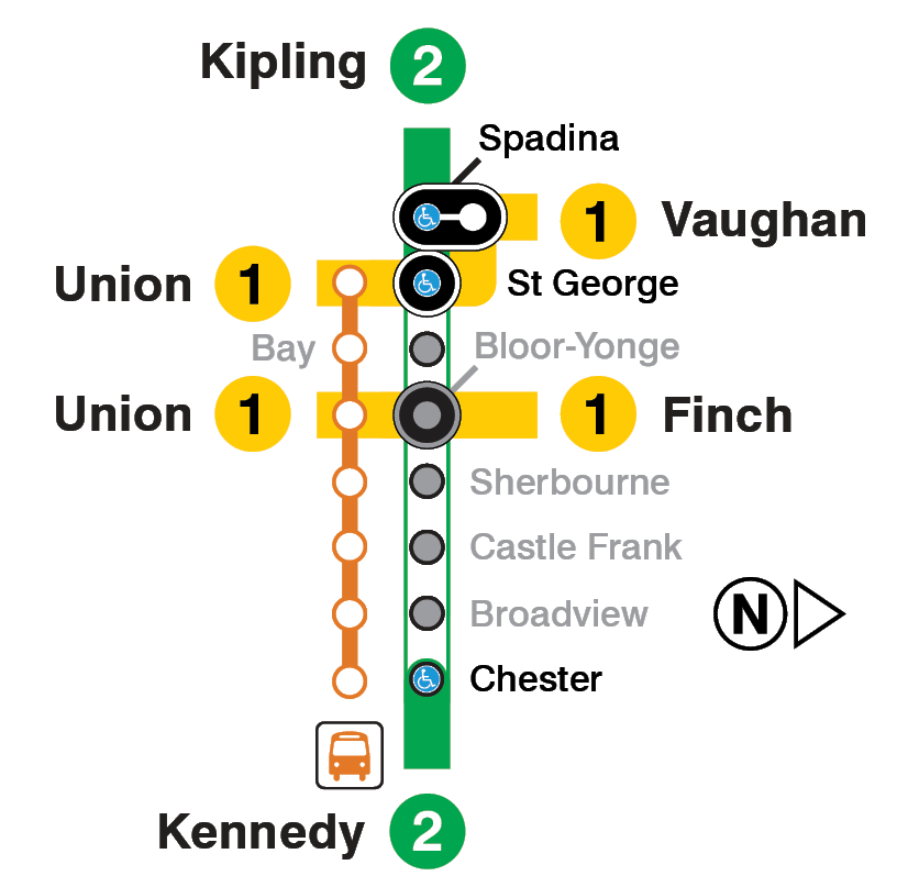 Map of subway closure