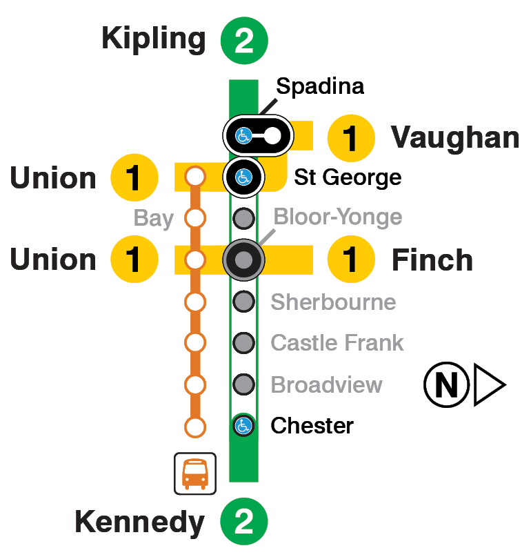Map of subway closure