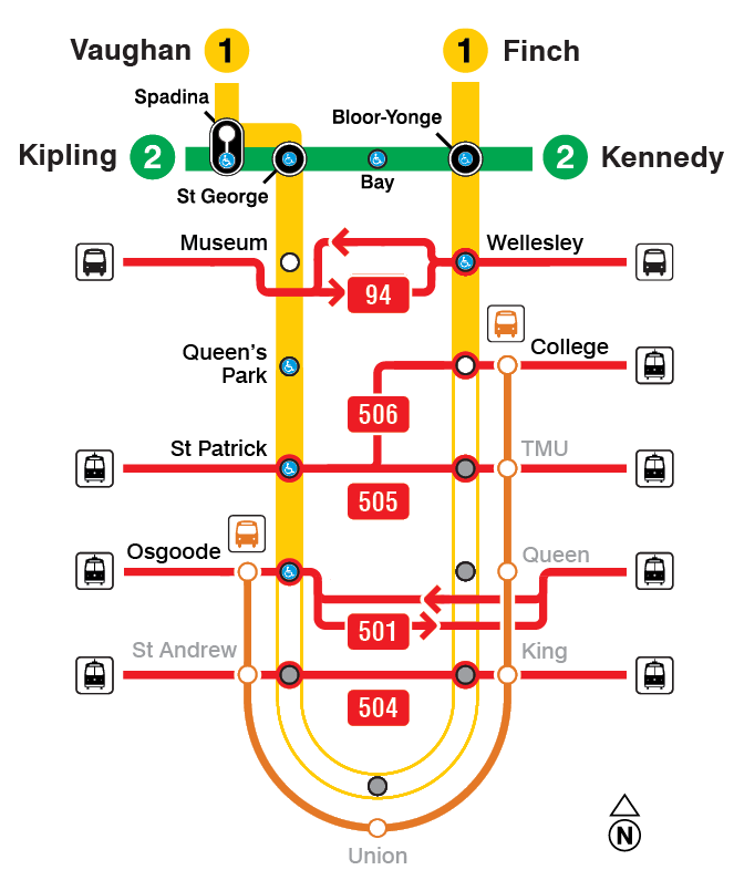 Map of subway closure