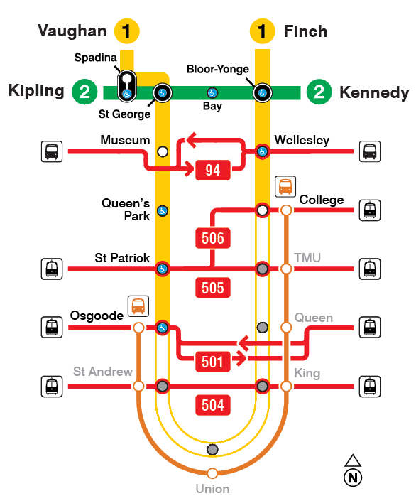Map of subway closure