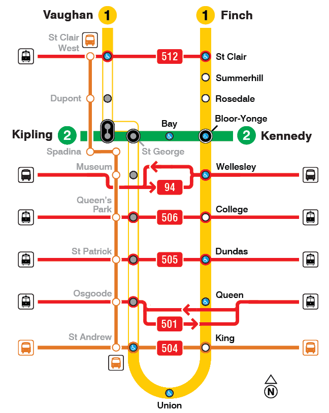 Map of subway closure