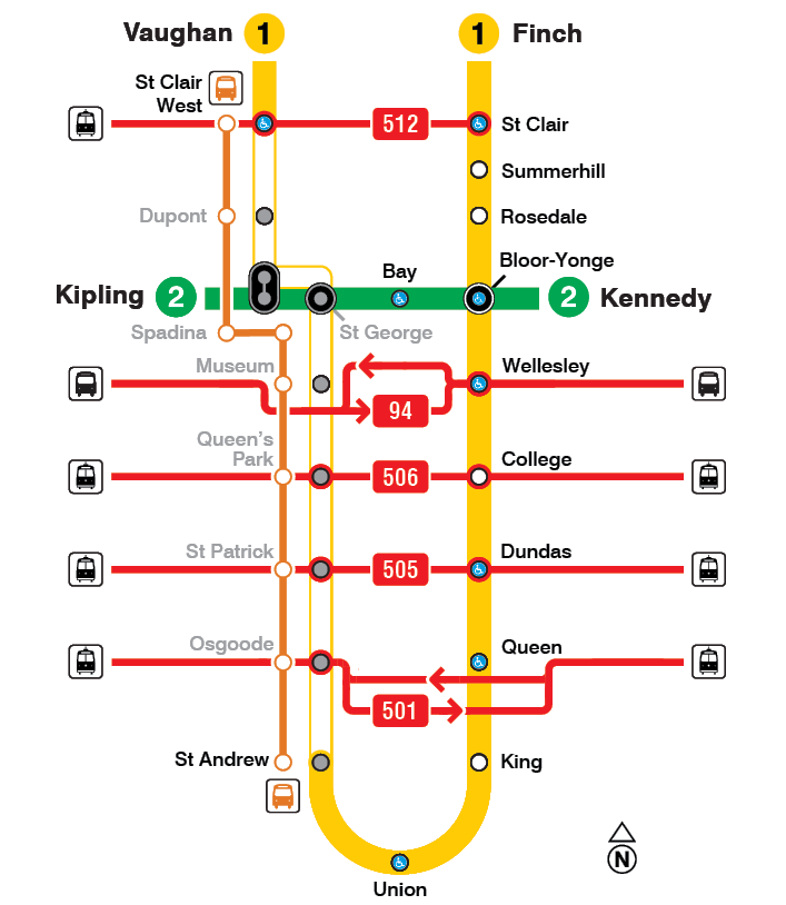 Map of subway closure