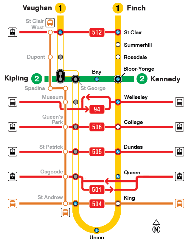 Map of subway closure
