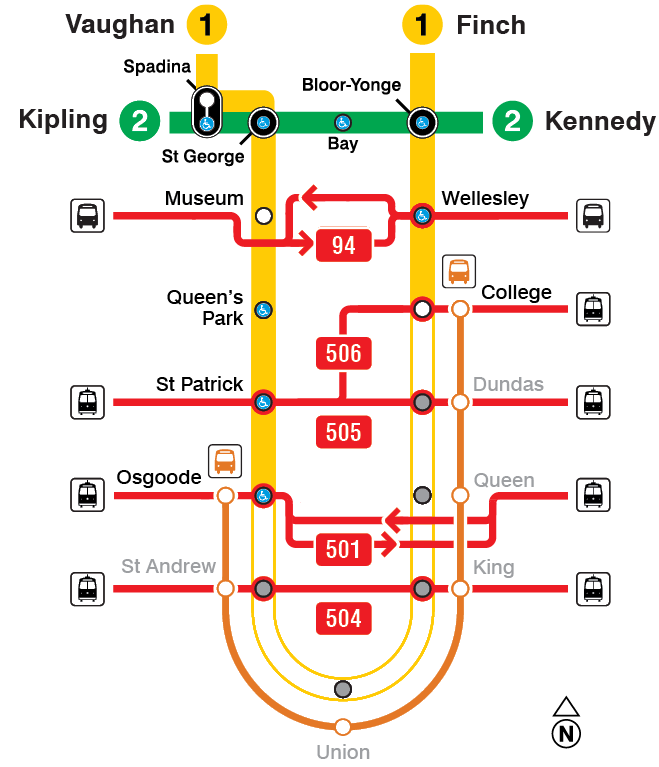 Map of subway closure
