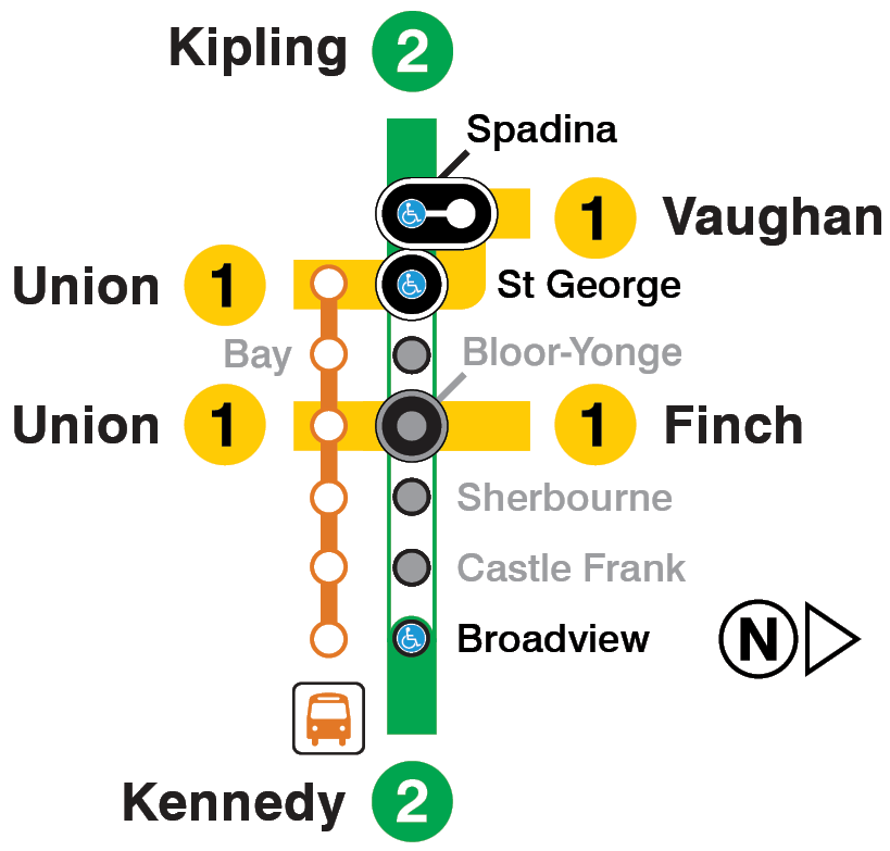 Map of subway closure