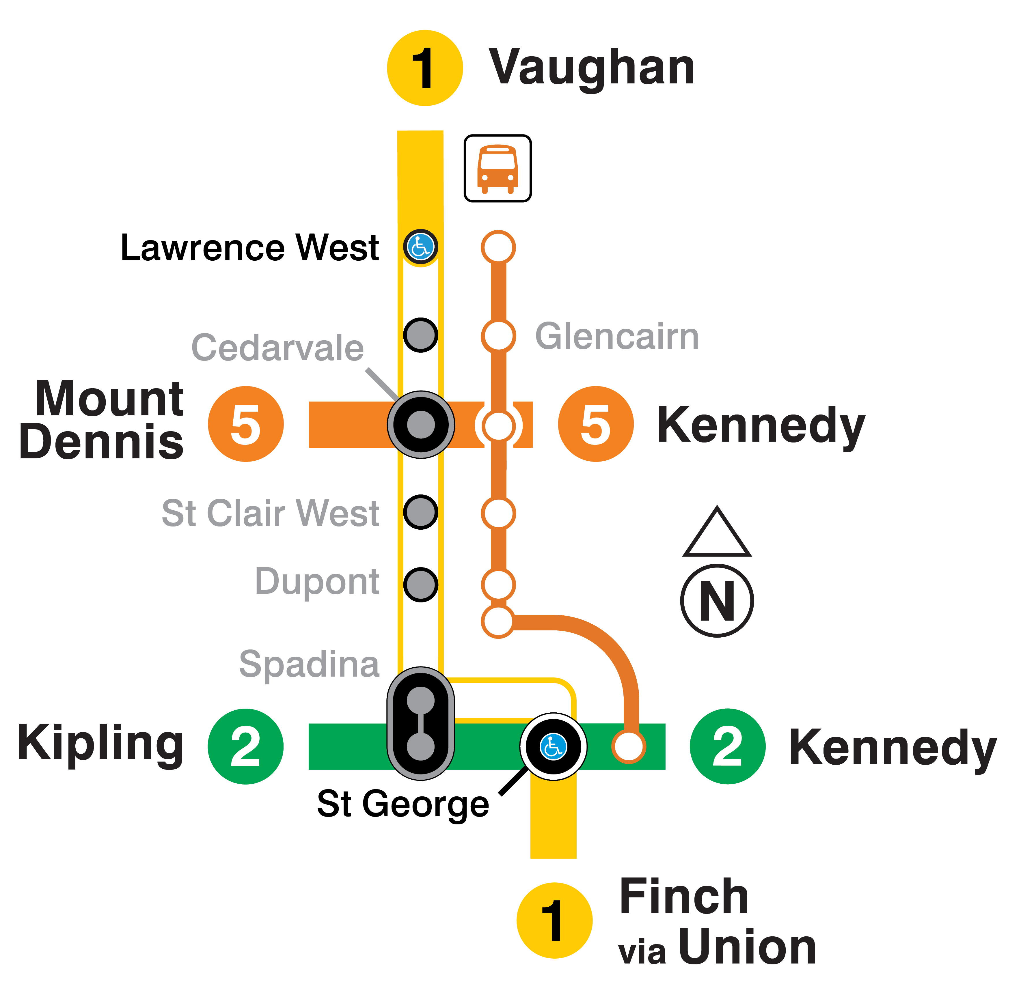 Map of subway closure