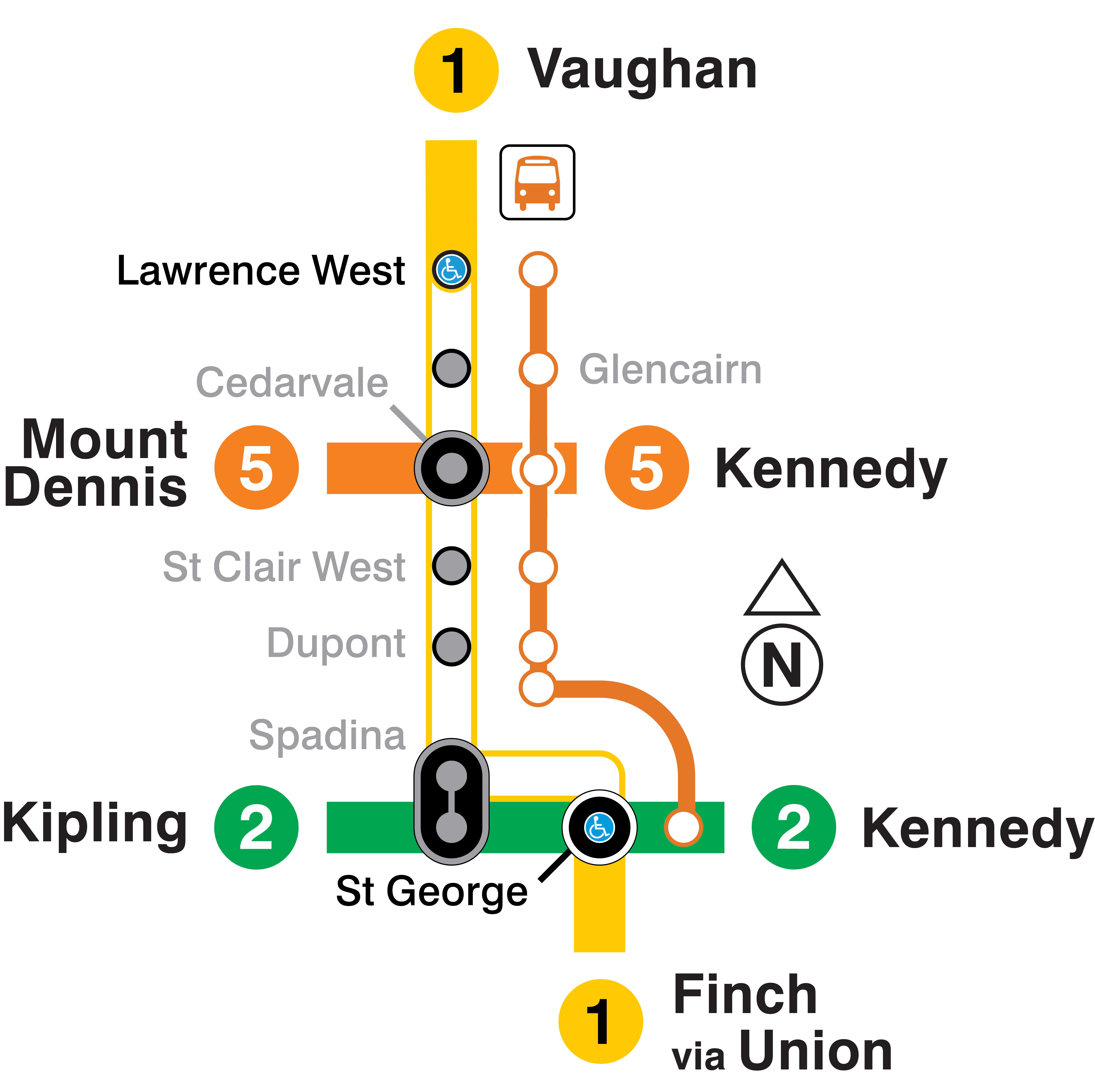 Map of subway closure