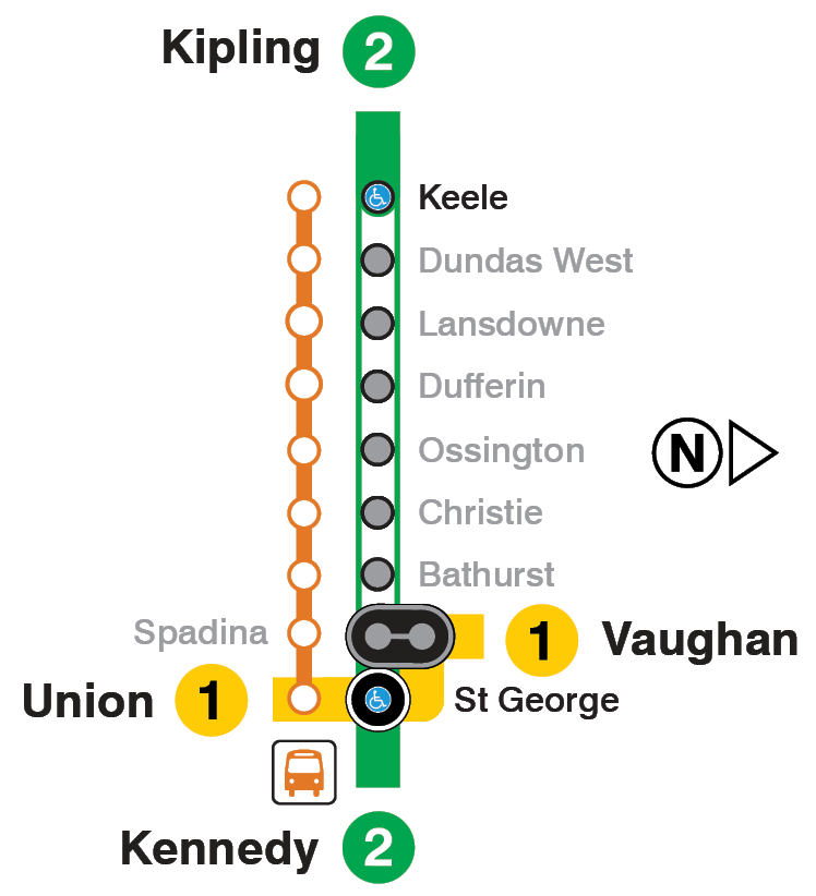 Map of subway closure