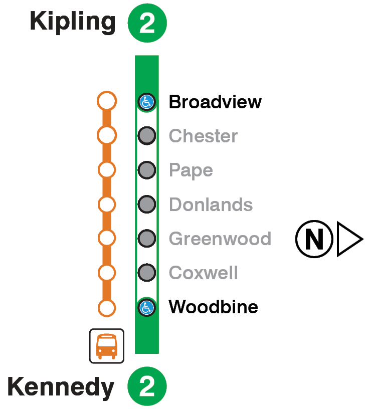 Map of subway closure