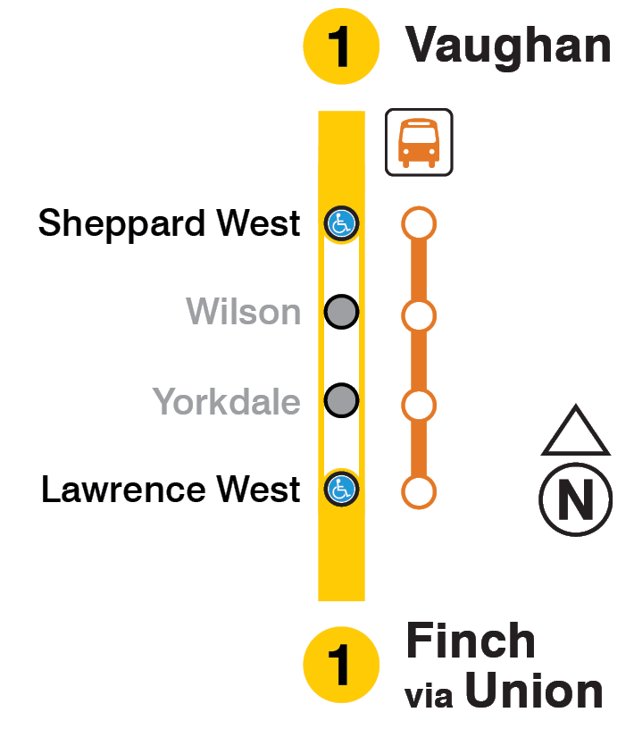 Map of subway closure
