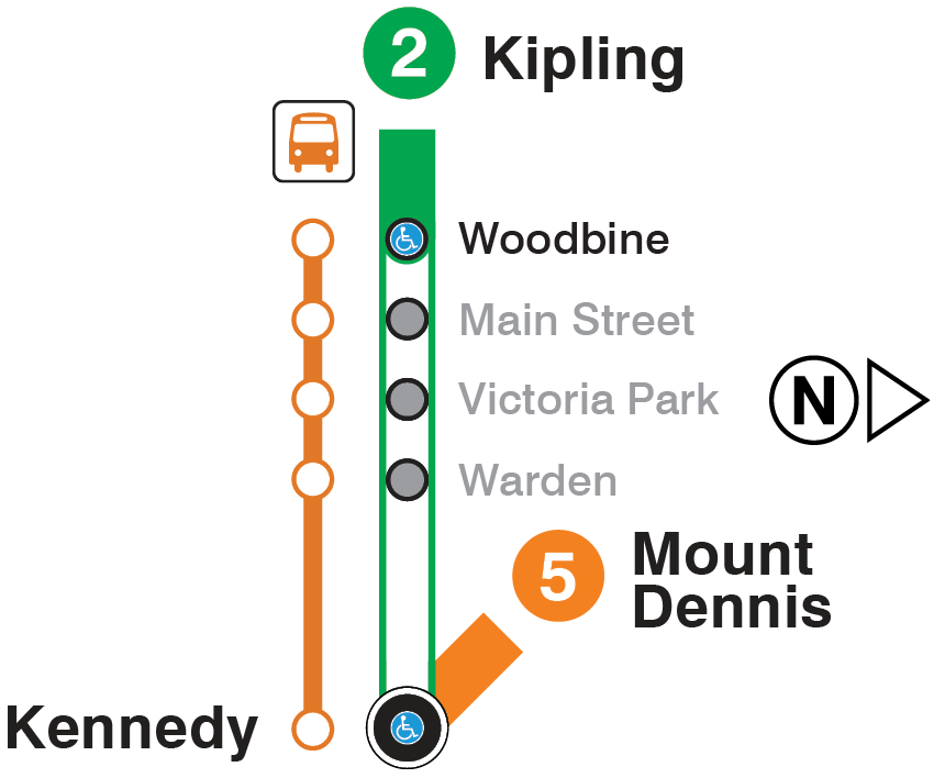 Map of subway closure
