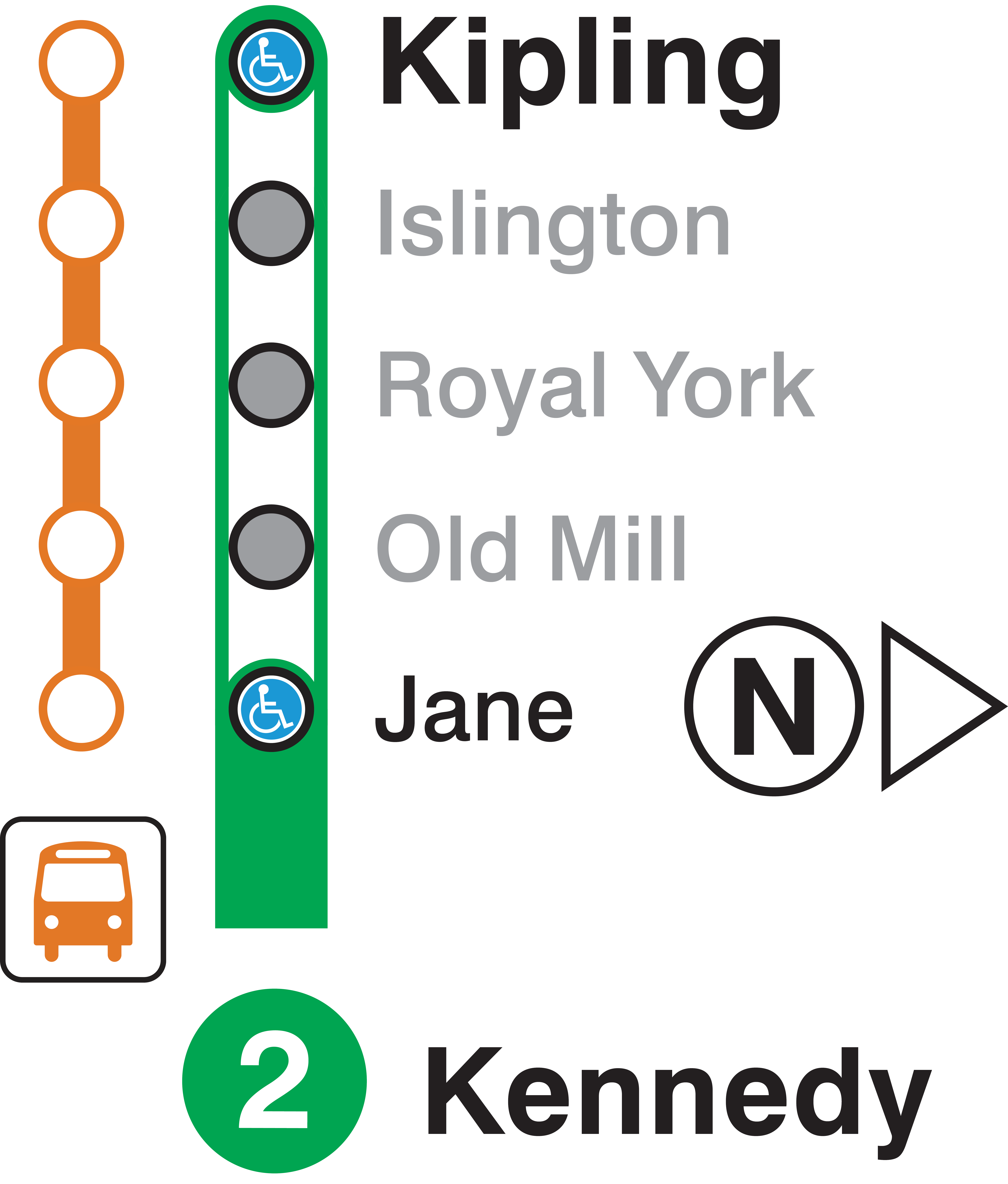 Map of subway closure