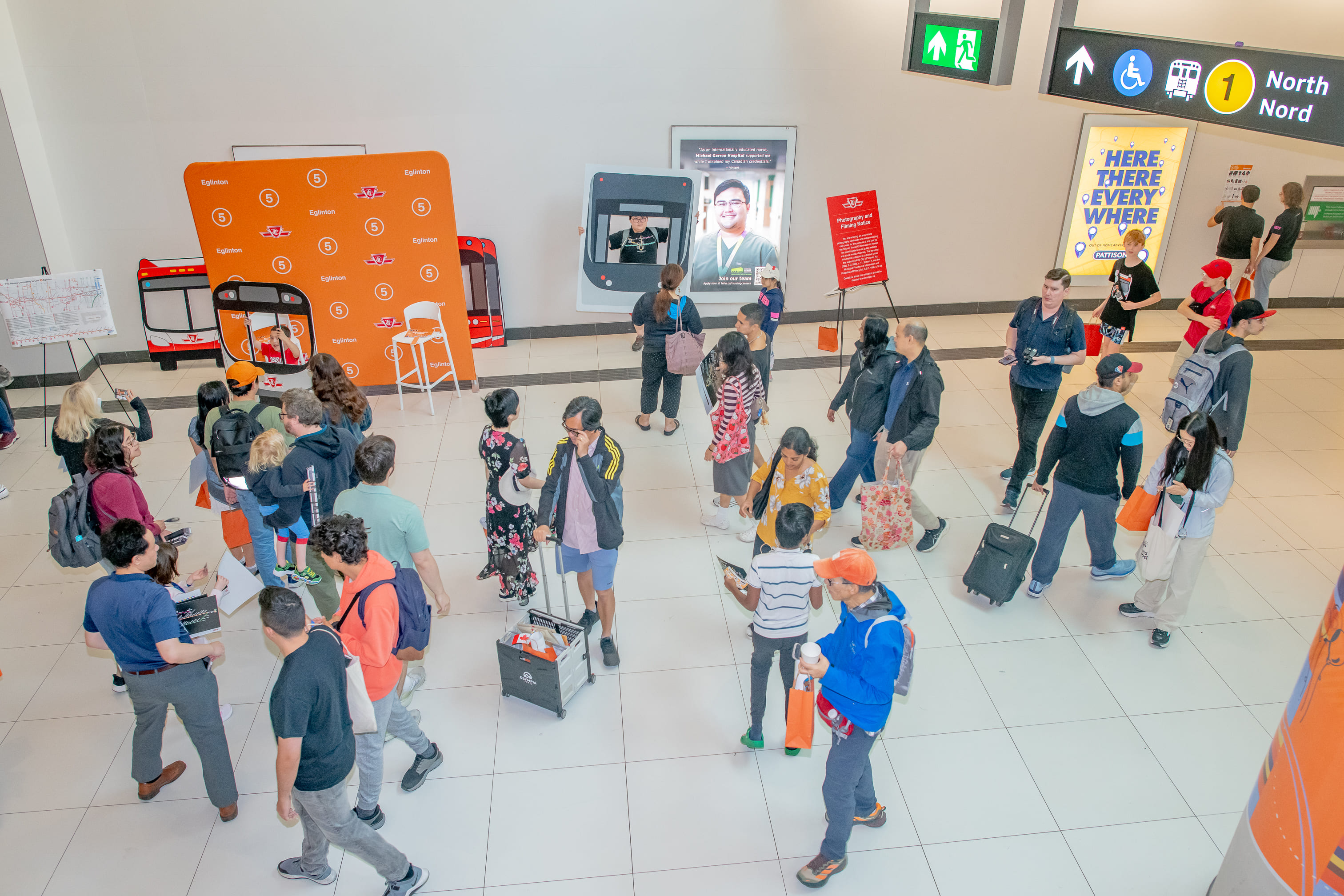 Another view of Cedarvale Station concourse set up for the celebration