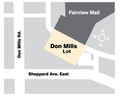 Maps of Don Mills Lot, Fairview Mall at Don Mills station
