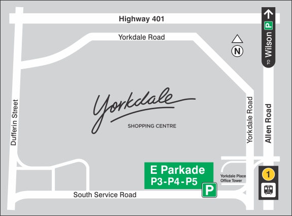 Yorkdale Station Parking Lot Map