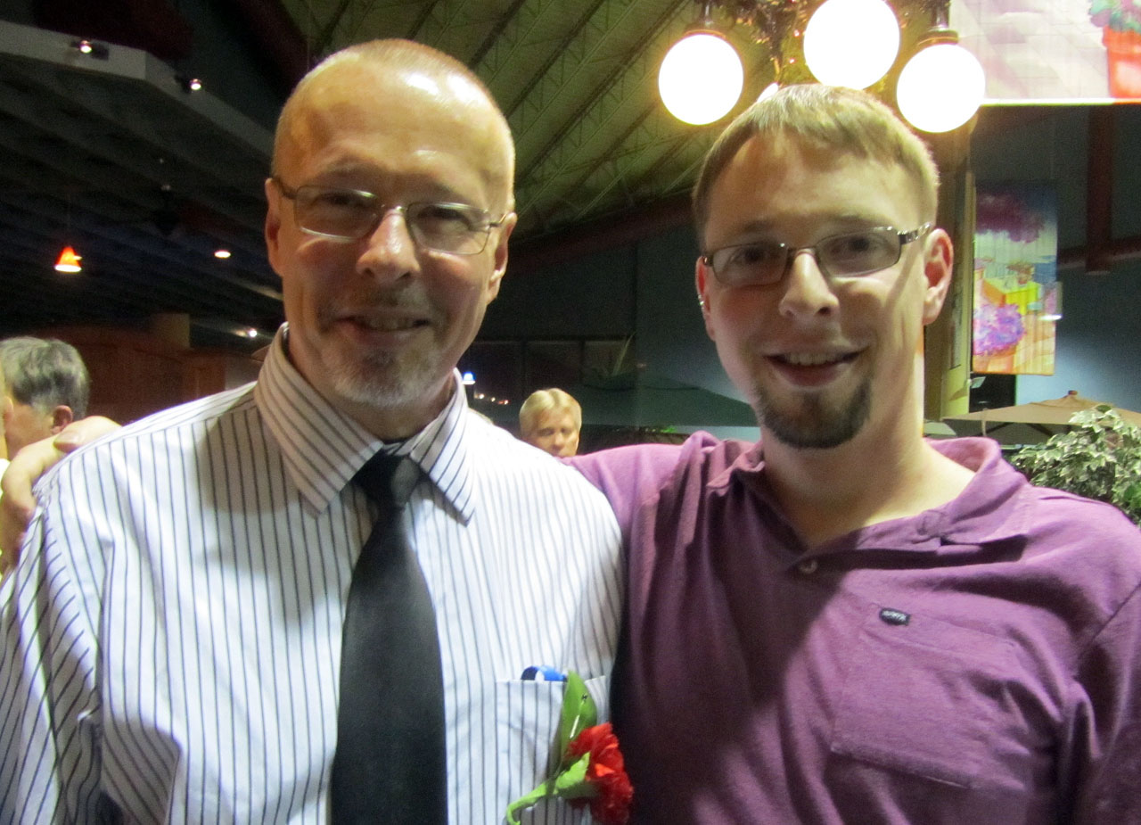 STEVE ANKER, 31 years, 10 months Transit Controls Steve Anker with his son, Andrew, from Birchmount Division.