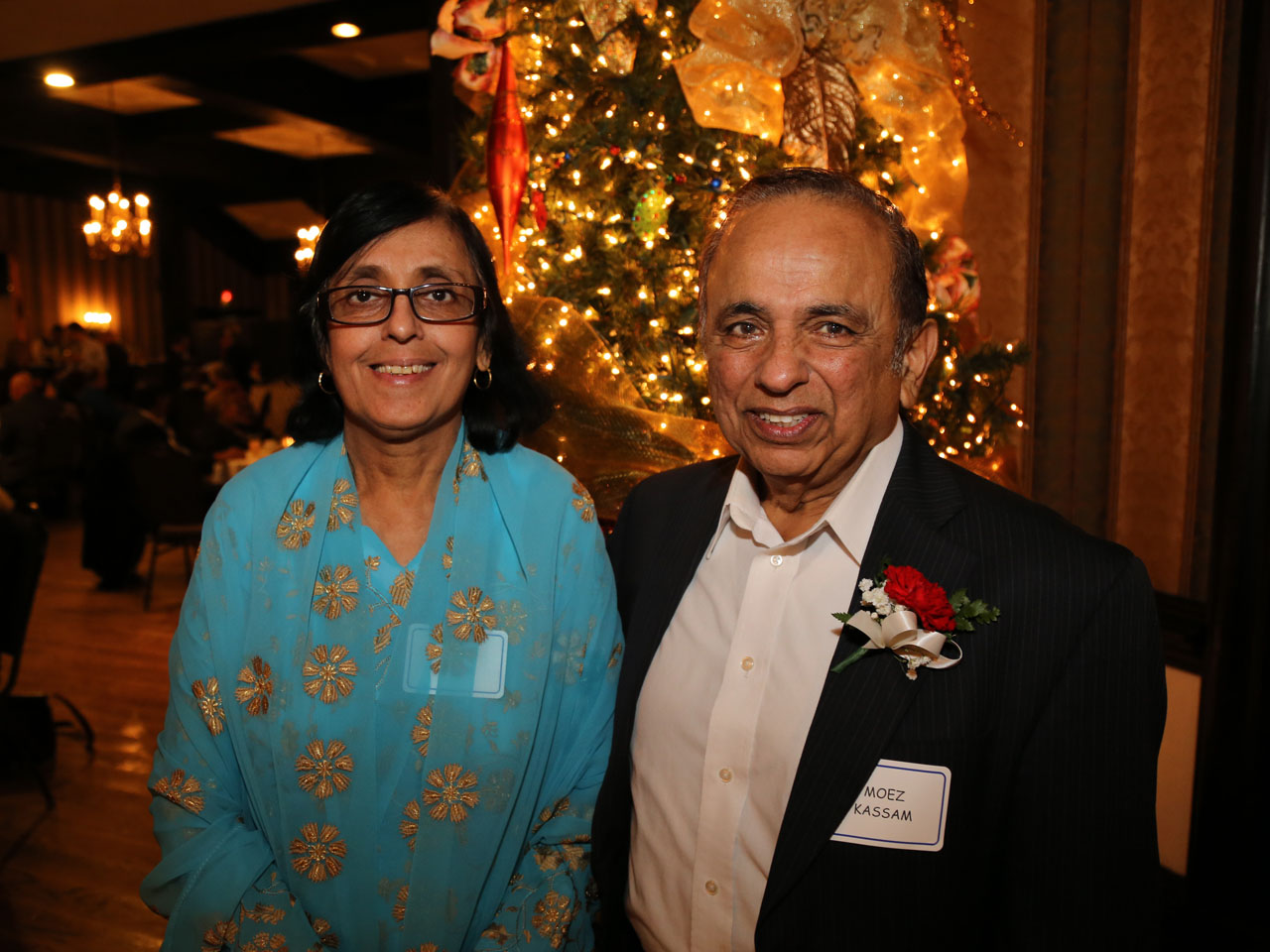 MOEZ KASSAM, 24 years, 4 months Stations Moez Kassam with his wife, Naila.