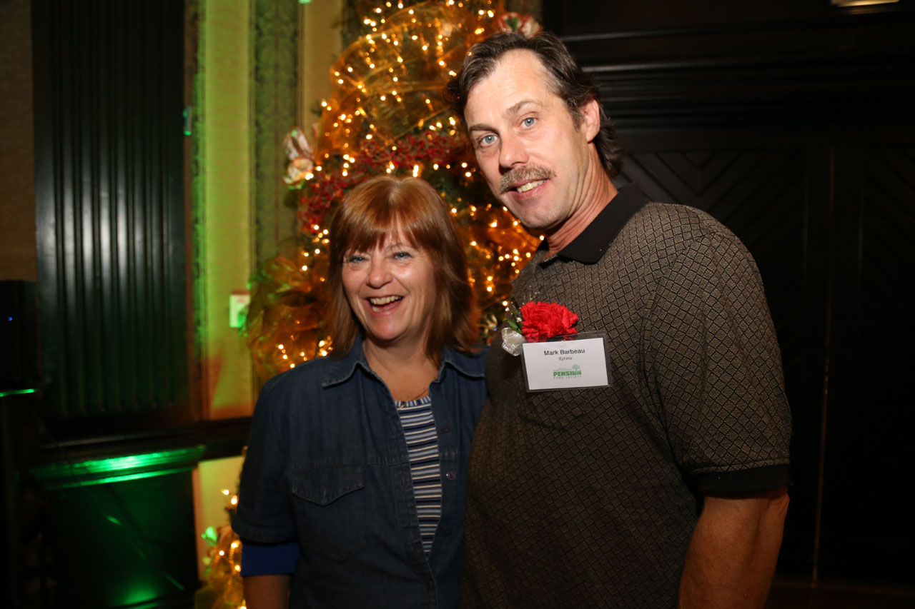 MARK BARBEAU, 31 years, 6 months From Bus Maintenance and Shops, Mark Barbeau with his wife, Sue.