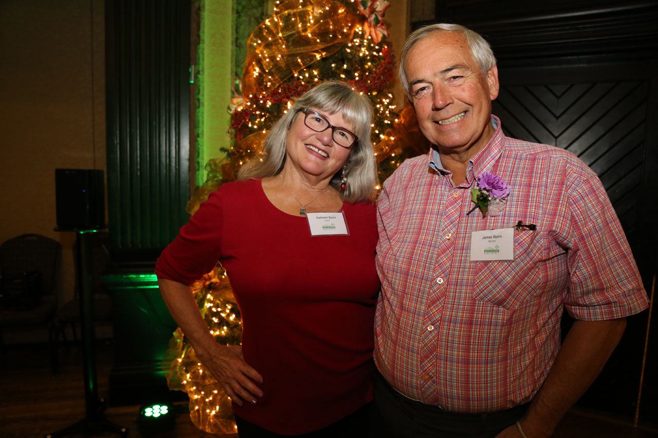 JAMES BYERS, 17 years, 3 months From Bus Transportation, James Byers with his wife, Kathleen.