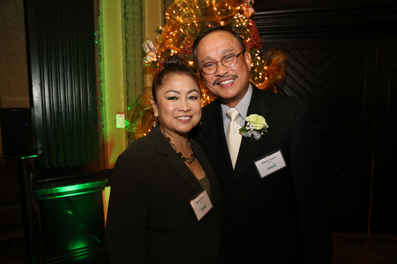 ANTONIO TUAZON, 25 years, 11 months From Bus Transportation, Antonio Tuazon with his wife, Myrna.