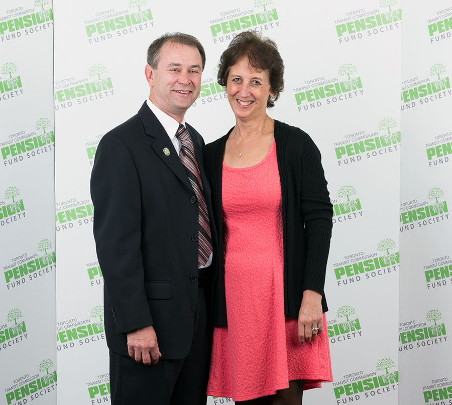 DAVID BRUNT, 37 years, 8 months From Bus Transportation, David Brunt with his wife, Diane.