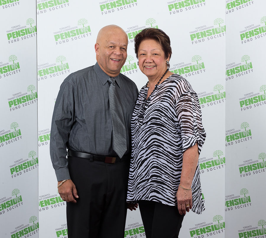 ANTHONY BYGRAVE, 30 years, 3 months From Subway Transportation, Anthony Bygrave with his wife, Karlene.