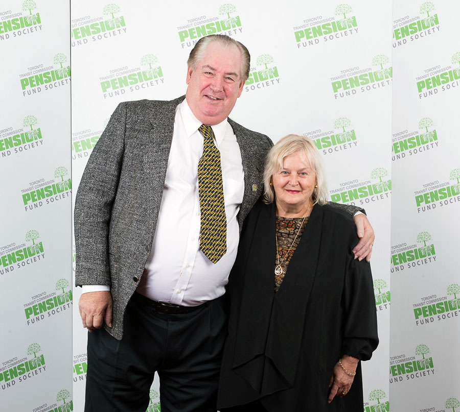 GORDON GRIEVE, 35 years, 9 months From Streetcar Transportation, Gordon Grieve with his wife, Virginia.