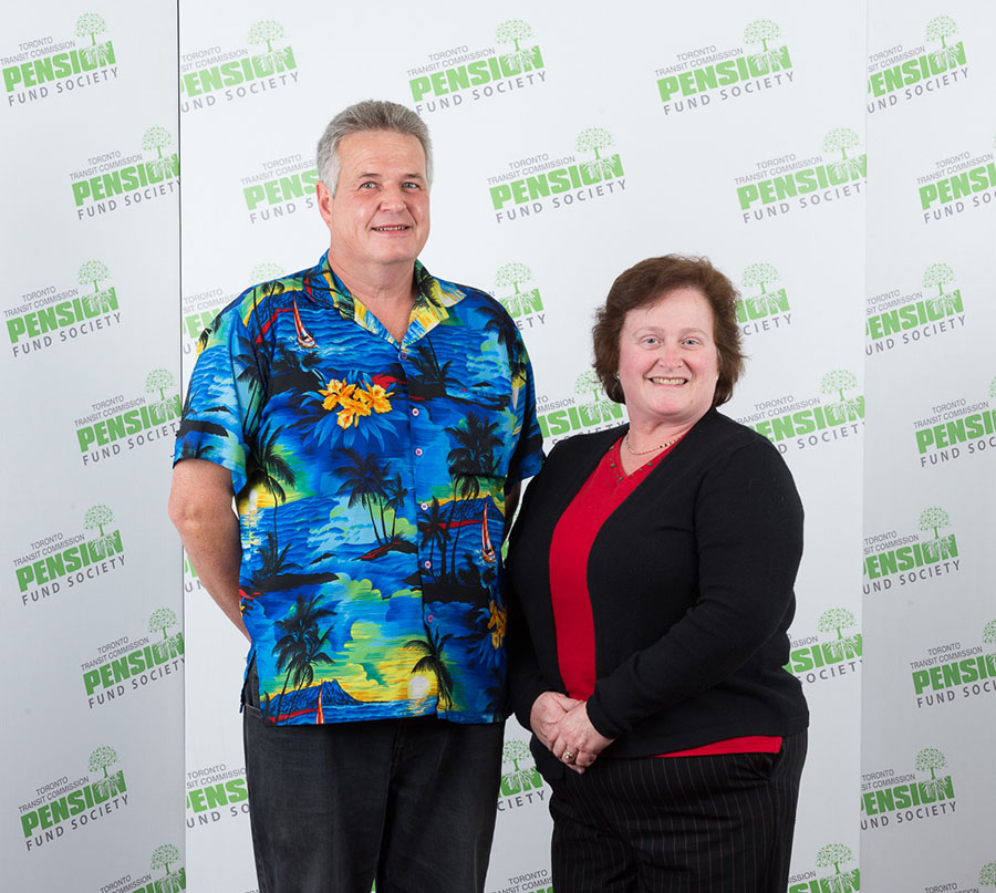 WALTER LUSCH, 27 years, 6 months From Bus Transportation, Walter Lusch with his wife, Cheryl.