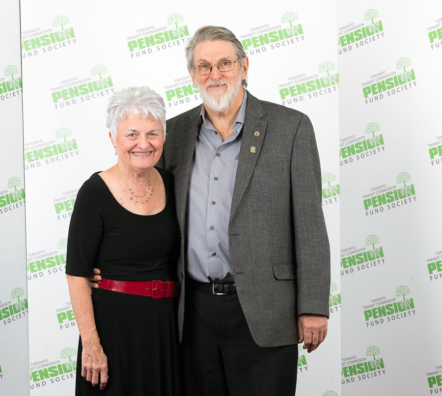 STAN ROSSELL, 41 years, 1 month From Bus Transportation, Stan Rossell with his wife, Mary.