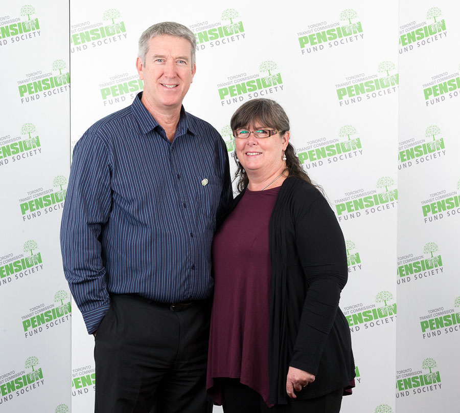 BARRY SIMPSON, 29 years, 6 months From Bus Transportation, Barry Simpson with his wife, Susan.