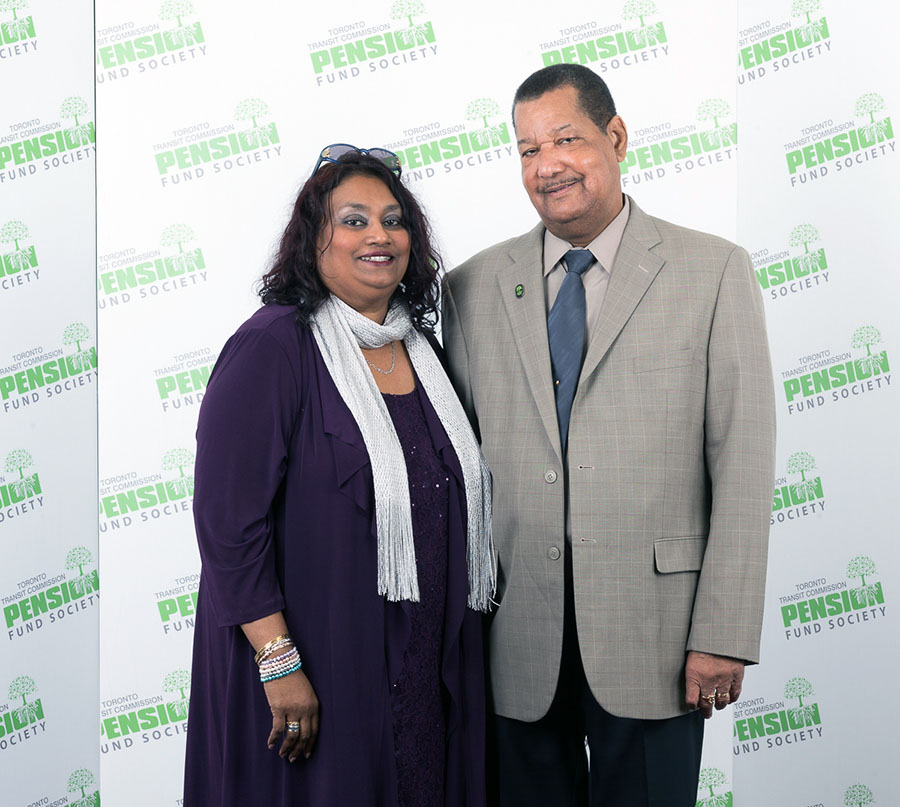 BRUNO TRIM, 33 years From Bus Transportation, Bruno Trim with his wife, Marilyn.