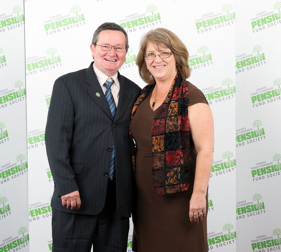 JAMES WOYCE, 30 years, 8 months From Bus Maintenance and Shops, James Woyce with his wife, Brenda.