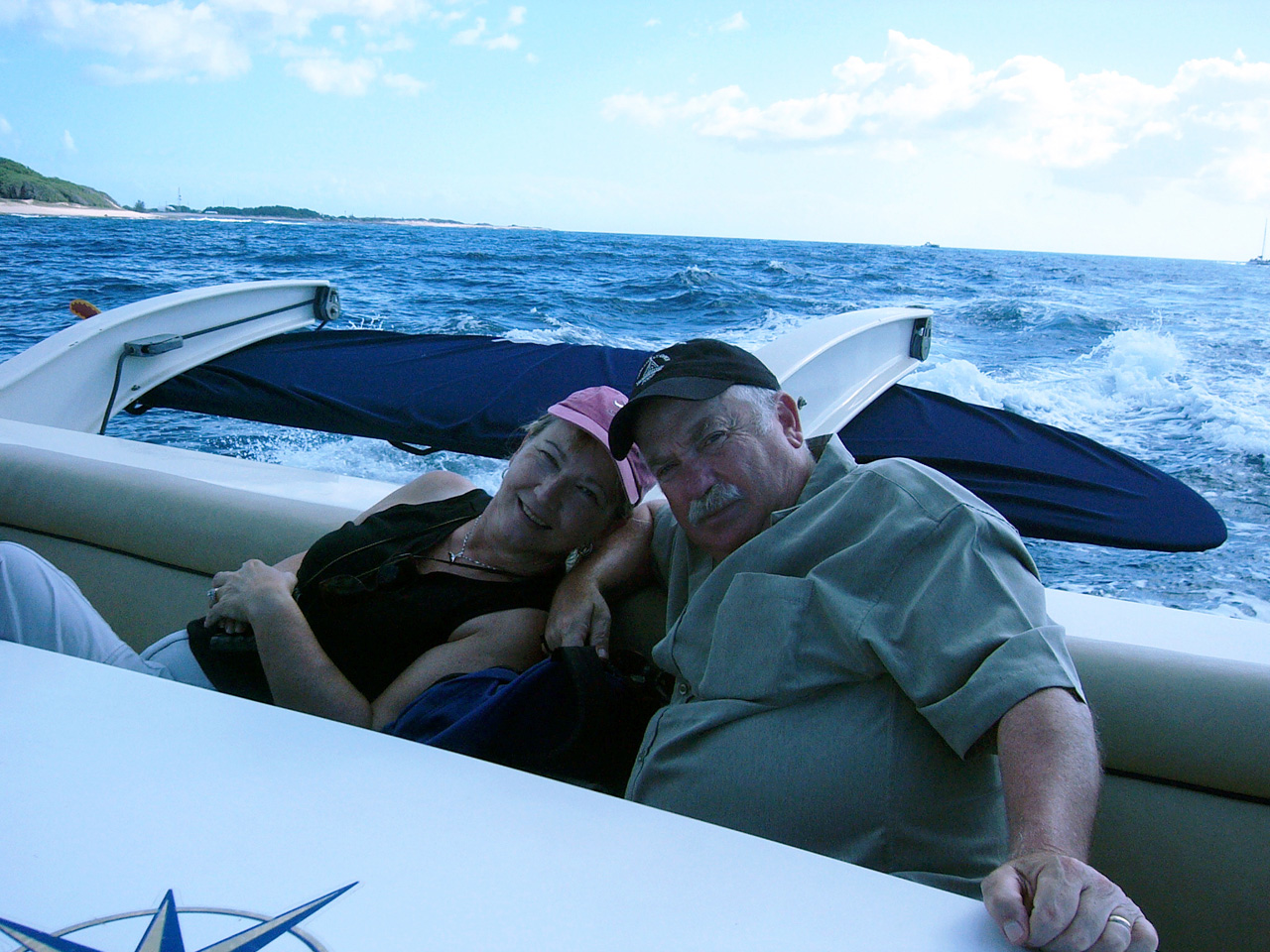 Ron and his wife, Joanne, love sailing off the Napali Coast, Hawaii on a custom 65 foot luxury sailing catamaran. Photo courtesy Ron Picavet, IT Services