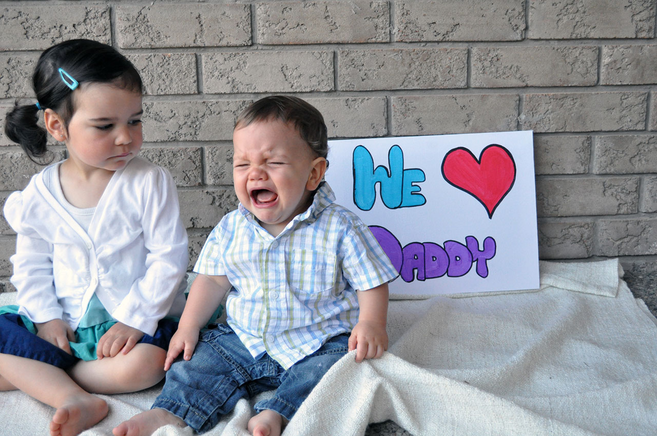 My son, Noah, thoroughly enjoying his first Father's Day. Photo courtesy: Shawn Silva, Materials and Procurement