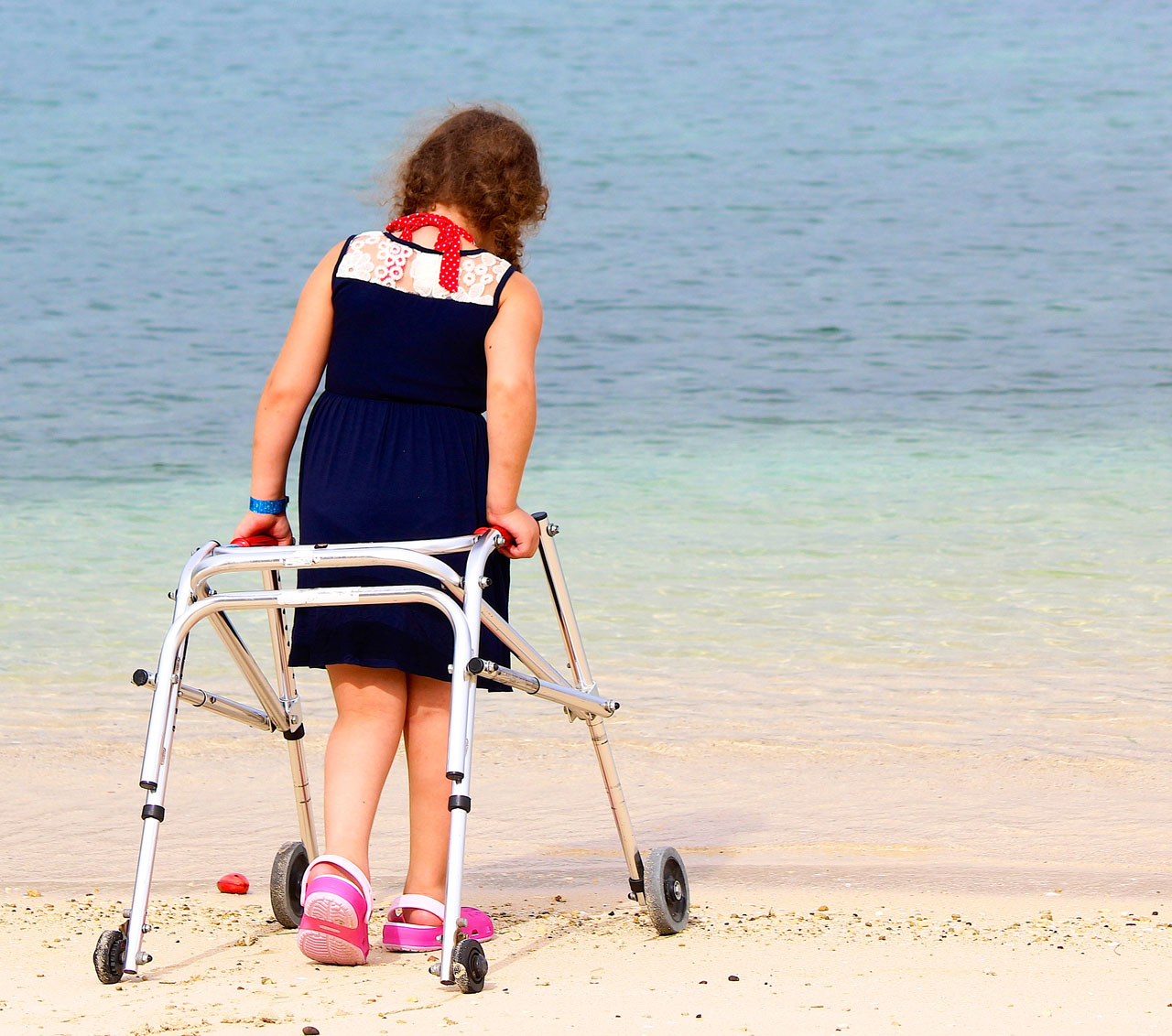 Courageous Seven year old Sienna, In Montego Bay, Jamaica. Photo courtesy Noor Al Shaikh, EC and E