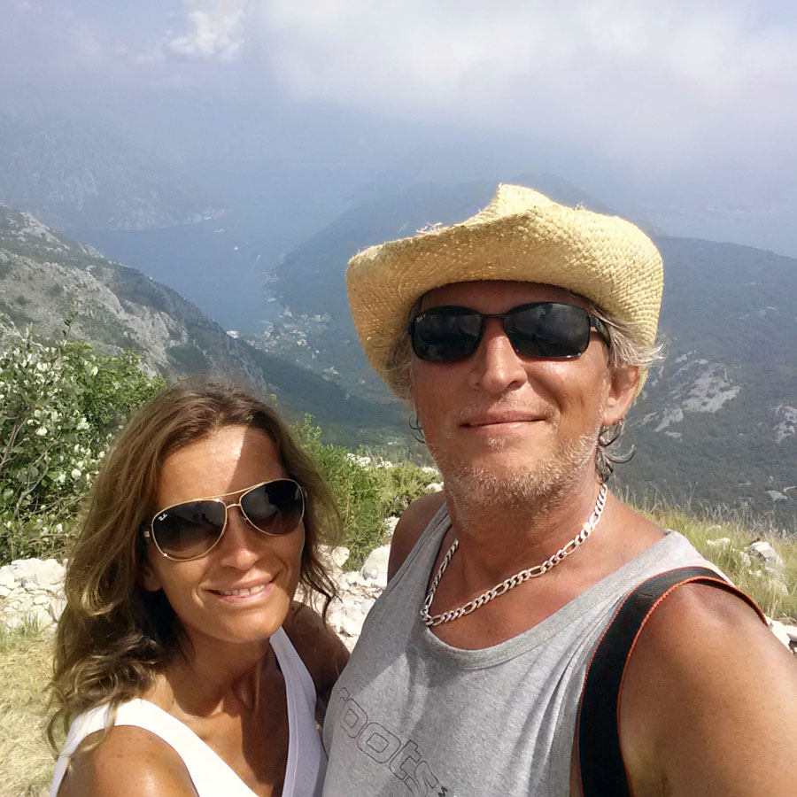 Vactioning in Montenegro and Serbia with my wife, Olivera. Photo courtesy Bato Vukovic