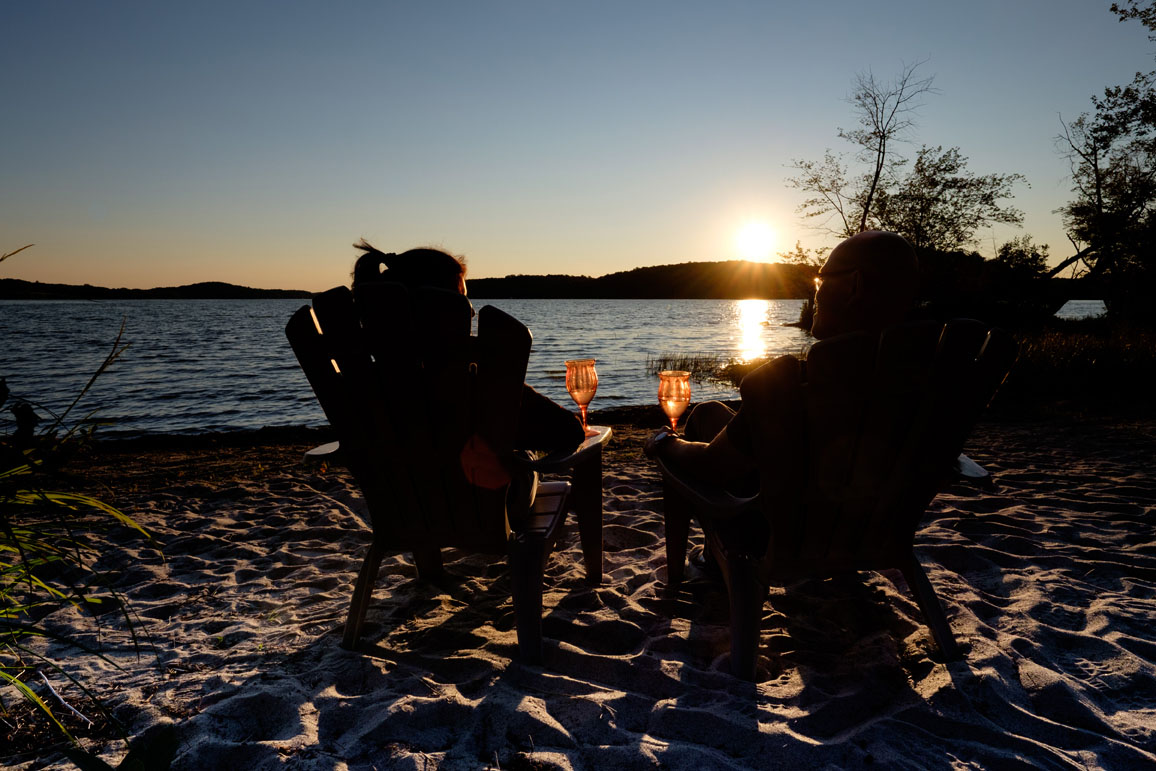 Our early evening ritual on Three Mile Lake. Photo courtesy Brian Li