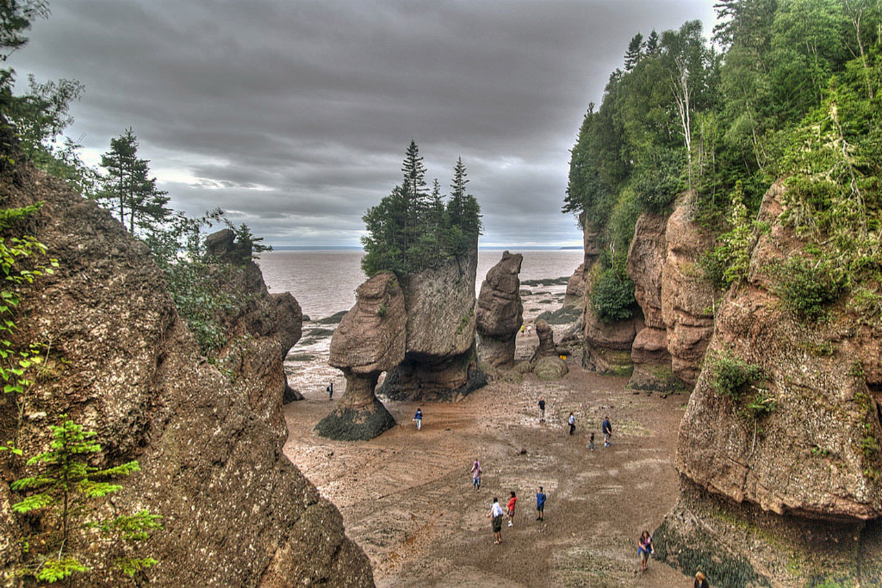Hopewell Rocks, situated off the Bay of Fundy, New Brunswick  home of the famous flower pot rock formations. Photo courtesy Mike Macas