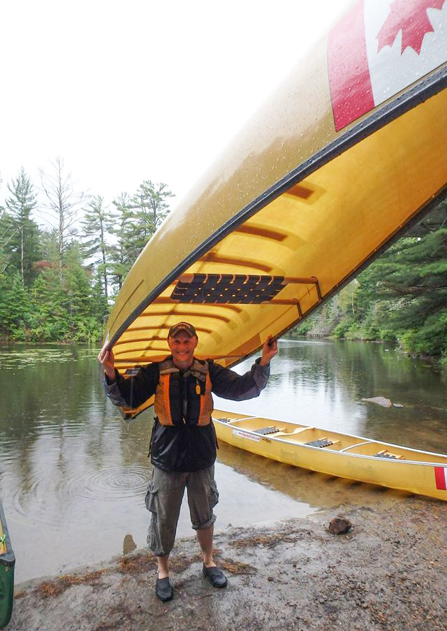 Portage between Canoe Lake and Joe Lake, Algonquin Provincial Park. A rite de passage to becoming a proper Canadian! Photo courtesy: Andy Byford