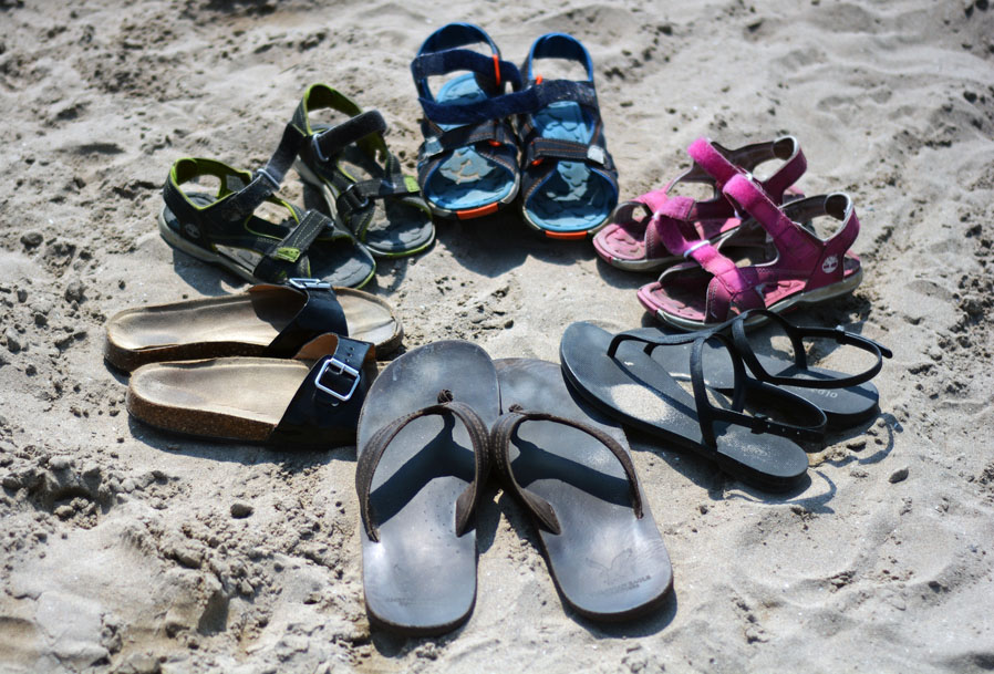 Circle of sandy sandals. Photo courtesy Meghan McKeon