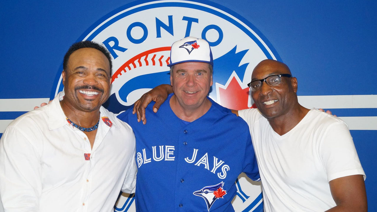 Blue Jays celebrated Turn back the Clock weekend and it was amazing to meet my heroes, Jessie Barfield and Lloyd Moseby. Photo courtesy Randy Meredith