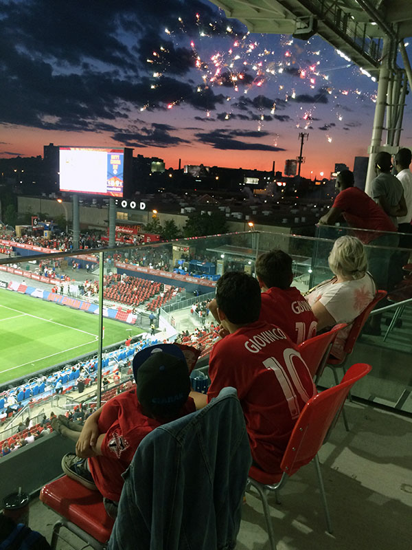 Spent a terrific summer night with my boys and the boys of Toronto FC.Photo courtesy Mike DeToma