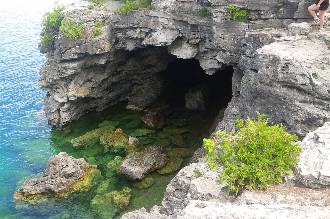 Grotto Cyprus Lake Federal park, near Tobermory, Ontario. One of the amazing sights when walking on the Bruce Trail. Photo courtesy Murray Parsons